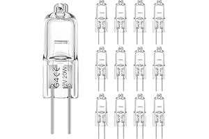 12 st G4 12V 20W Halogenljus Dimbar, Varmvit 2700K Stiftsockellampa G4 20 Watt, 300LM Halogenlampor för kristallkrona, luftrenare, ugn, G4 Halogenglödlampor 2-stift, 12-packning