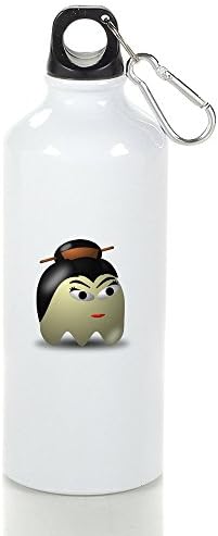 MZONE Geisha Avatar Character High Quality Custom Travel Water Bottle White With Carabiner Hook,400-600ml /6.5OZ