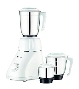 Bajaj Easy 500-Watt Mixer Grinder with 3 Jars (White)