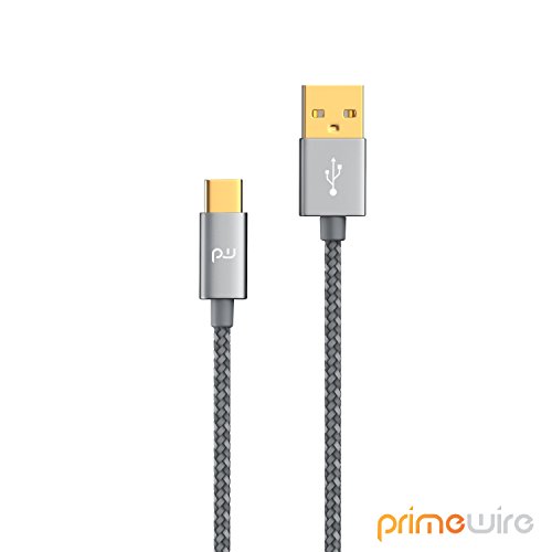 CSL – 2m Premium USB C zu USB A Kabel | Ladekabel / Datenkabel | Metallstecker + Nylonmantel | bidirektional | silber | fürs MacBook 12″, OnePlus 2, Nexus 5X, Nexus 6P, ChromeBook Pixel, Nokia N1 Tablet und weitere - 2