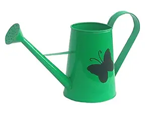 Royal Baskets 1 Butterfly 2 litres Metal Round | Plant Watering Can | Durable Lightweight Handy | Leakage Proof | Pack of 1 (Green)