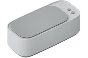 KIIMIIPA Ultrasonic Jewelry Cleaner High Capacity Cleaning Eyeglasses Machine Low Noise Ultrasonic Machine for Jewelry,Ring, Necklace,Watches (Grey)