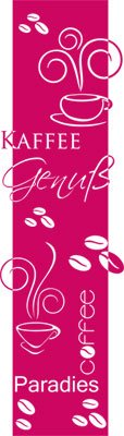 Preisvergleich Produktbild Graz Design Wandtattoo für Dekoration von Porte de Küche Motive Wickeln Thema Kaffee Sprüche auf dem gleichen Thema, Rose Bonbon, 200x57cm