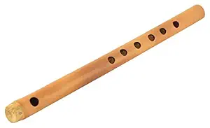 Kannan Musical Instruments Carnatic Side Flute, 8 Holes (scale 4.5), Sandal with brown