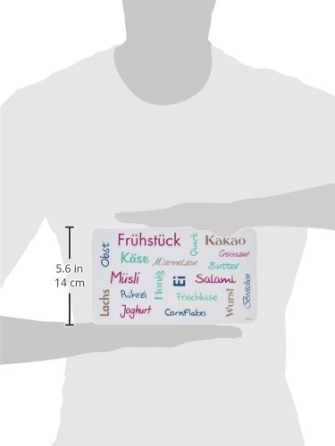 Kesper 32358 Dekor-Frühstücksbrettchen „Frühstück“ aus Melamin, Bunt, 23,5 x 14 x 0,4 cm - 2