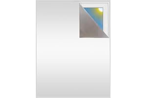 SUNCE24 Tessuto oscurante al metro, protezione dal calore o dal freddo, protezione solare al 100%, pellicola con rivestimento termico per tutte le finestre, tenda avvolgibile senza fori, colore bianco perlato