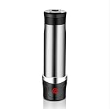 HomJo 12 V de acero inoxidable de viaje de coches de la taza eléctrica de 100 grados Coche de calentamiento de la taza de agua de la caldera de calentador de agua botella de vacío Thermos Mug Cafetera de , 2