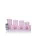Produktbild 8 LED Echtwachskerzen Set mit Timer und Fernbedienung - 4 Stumpenkerzen und 4 Teelichter (Pastellrosa)