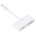 Produktbild Mondpalast @ 2 in 1 Mini Displayport auf HDMI VGA Kabel-Adapter Konverter MiniDP Thunderbolt Male to HDMI VGA Cable Female Adapter vollen 4K x 2K Auflösu 1080P für Apple MacBook Air iMac Mac Book Pro Mac mini Microsoft Surface Pro Pro 2 Pro 3 Thinkpad Carbon Touch Helix TV Beamer HDTV Plasma