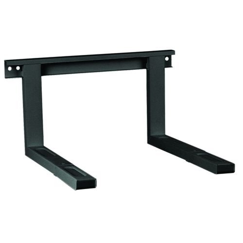 Schwarz Universal Wandhalterung für Mikrowelle + Grillofen Ausziehbar belastbar bis 35 kg inkl. Dübel und Schrauben für die Wandmontage