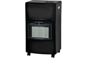SOLTHERMIC Estufa de Gas Butano EG10N NEGRO Encendido automático 4200 W, Plegable, Cerámica, 3 Modos, Triple sistema de seguridad, 30-60 m2
