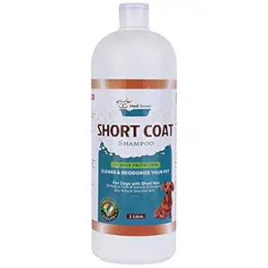 Medilogy Biotech Dog Shampoo Short Coat Ayurvedic Blue Color 1 Litre for Shiny Luxurious Smooth Healthy Coat Texture