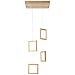 Produktbild Brilliant Living Solide LED Pendelleuchte 4flg Quadrat holzfarbend