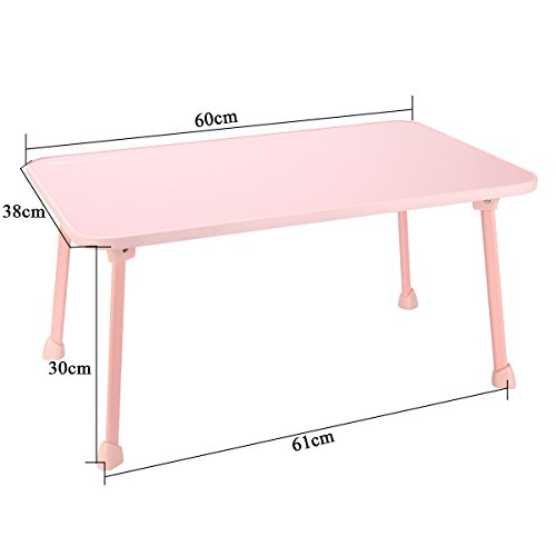 Große Bett Tablett nnewvante Laptop Schreibtisch Schoß Schreibtisch faltbar tragbare stehend Outdoor Camping Tisch, Breakfast Lesung Tablett Halter für Couch Boden Studenten Young Farbe - 3