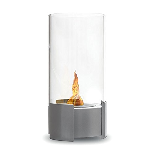 Preisvergleich Produktbild Feuerstelle rund Twister – Edelstahl gebürstet, Kamin Ethanol (Bratpfanne Bio, hat den Boden, Mobile, Nomade, Tisch-, Mini Bratpfanne Bio)