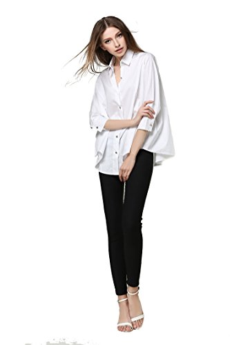 Roshe's Boutique Women's Boyfriend Baggy Pure White Shirt