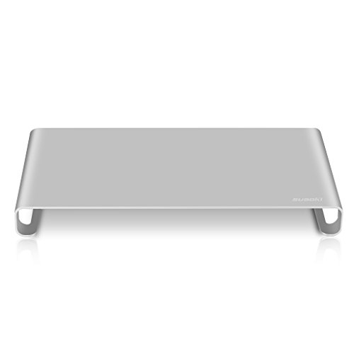 Suaoki IPS-Z05B Aluminum Monitor / Notebook Ständer Schreibtischregal für PC, iMacs, Macbooks und Laptop Silber