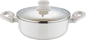Bergner Bellini Alluminium Casserole, 4.1 Litres, Cream
