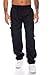 Produktbild Benk Herren Cargo Hose Warm Gefüttert Cargo Pants Unifarbe Camouflage Arbeitshose (Schwarz, L)