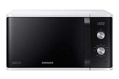 Samsung MG23K3614AW/EG Micro-ondes avec gril / 23 l / 800 W/Grande grille pour cuisson homogène/émail en céramique résistant aux rayures