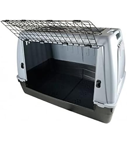 Trasportino Per Cani Bracco 90 - Leggero, Con Ripiano Drenante, Per Auto Berline E Station Wagon, Grigio - Foto 2