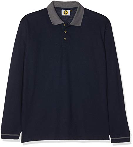 Preisvergleich Produktbild Kapital ksw3500102-txl – Polo Langarm marine + grau Größe XL