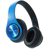 Teknoloji Gelsin Kablosuz Bluetooth Kulak&uuml;st&uuml; Kulaklık, LED Işıklı, Katlanabilir, Mikrofonlu, Siyah-Mavi