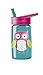 Produktbild Crocodile Creek Mädchen Eco Owl Flip Stroh Tritan Trinkflasche, Blaugrün, 17,8 cm