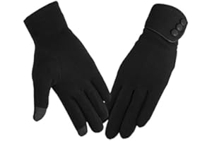 AINKOU Fashion Touch Screen Gloves Soft Comfortable Windproof with Velvet Inside for Women Girls Winter Warm Wear