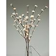 Cherry Blossom Twig Branch Light, Warm LED Lights with Plug-in Power Adaptor (White)