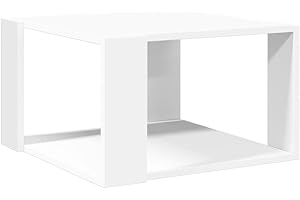 vidaXL Mesa de Centro Blanca 51,5x51,5x30 cm Madera de ingeniería