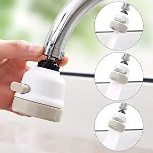 Emergity Plastic 360 Degree Rotating Tap Water Sprinkler, Sprayer Faucet Nozzle for Kitchen Sink and Bathroom with Adjustable Modes (Multicolour)