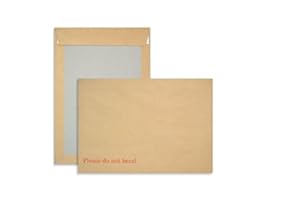 TGL PACKAGING 50x C6 / A6 Manilla Hard Board Back Envelopes - 162x114 mm - Cardboard Backed Please Do Not Bend Envelope with Peel & Seal Strip - Perfect for Mailing, Posting & Storing Important Documents