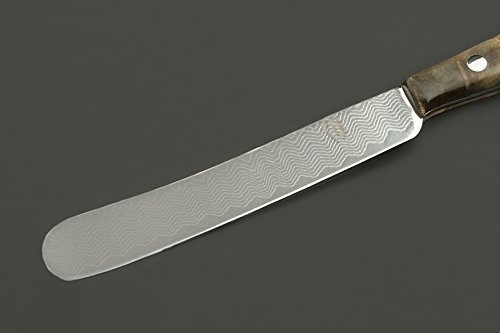 KATAHIRO ZEN – Buckelmesser – Buttermesser, Brotzeitmesser und Küchenmesser im modernen Stil eines ursprünglichen Solinger Messers aus VG 10 Damaststahl (weißes Wurzelholz) - 2