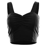 Yvelands Damen Weste Camisoles Sling Schulter T-Shirt Sleeveless Casual Tank Top Bluse Sommer(Schwarz,M)