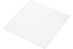 Rebower 203x203x5mm UHMW Polyethylene Sheets Ultra High Molecular Weight White Plastic Sheet [for Home, Industrial]