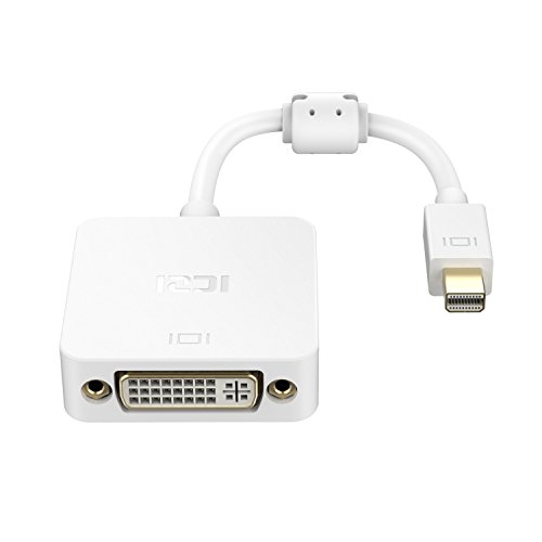 ICZI Mini DisplayPort auf DVI Adapter mit anti-interference magnetischer ring, vergoldet, 1080P, Konverter Male zu Female für Macbook, Chromebook Pixel, Surfacebook und Mehr (Weiß) - 2