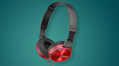 Sony MDR-ZX310APR - Auriculares de diadema cerrados  con micr  fono  control remoto integrado   rojo