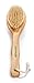 GranNaturals Natural Bristle Bath & Shower Body Scrub Brush for Exfoliating Dry Brushing and Anti Cellulite Reducing Massager Treatment with Long Wooden Handle