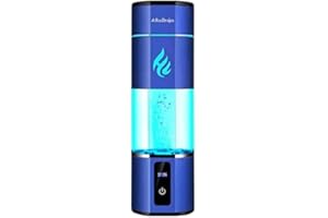 Alkadrops Hydrogen Rich Water Bottle Generator Max Concentration Molecular Up to 5000PPB Portable hydrogen water Maker Machine | PEM Membrane & SPE Technology Ionizer Type-C Recharge new (Blue)