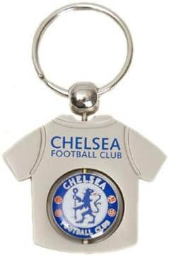 DX9™ Football Team Metal Crest,spinners and T-shirt Keyring (Various Teams to choose from!) All Keyrings come in Official Packaging (Chelsea T-shirt Keyring)
