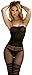 Produktbild krautwear® Damen Bodystocking Minikleid Ouvert Fischernetz Straps Muster Sexy Netz Catsuit String Body Netzbody Offen (219)
