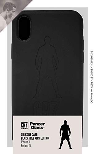 Preisvergleich Produktbild PanzerGlass Silicon-Hülle CR7 Schwarz für Das iPhone X