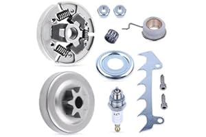 Adefol Kit de Piñón para STIHL 021 023 025 MS210 MS230 MS250 Motosierra, Piñón + Tambor de Embrague + Cojinete + Bujía + Garras Accesorio de Motosierra Repuestos 11 in 1