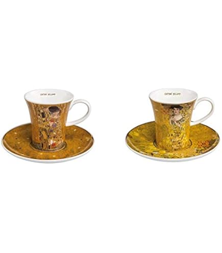 Goebel Tazzina Da Caffè Con Piattino “La Musica” Di Alphonse Mucha – Porcellana Con Oro, Altezza 7,5 Cm, 0,1 L - 2