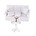 Produktbild Baoblaze 1/12 Puppenhaus Wohnzimmer Miniatur Möbel Sofa Couch mit Sofakissen, Couchtisch und Blumen Set