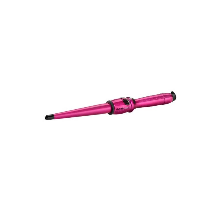 BaByliss-Pro-Porcelain-Conical-Wand-25-13mm-Pink Hair Curling by BaByliss PRO Porcelain Conical Wand Hot Pink 25mm-13mm