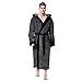 Produktbild TEBAISE Premium Herren Coral Fleece Morgenmantel Bademantel Unisex Herren Damen Bademantel Prato mit Kapuze