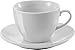 Produktbild Esspresso Tassen 80 oder 100 ml Kaffeetassen 230 ml Neutral Weiß + Untertassen (Kaffee Tasse Klassik aus Porzellan 15 x 7,4cm)