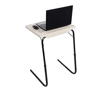 TABLE MAGIC - Polypropylene 18-in-1 Adjustable Multipurpose Laptop Table (Medium, Beige)
